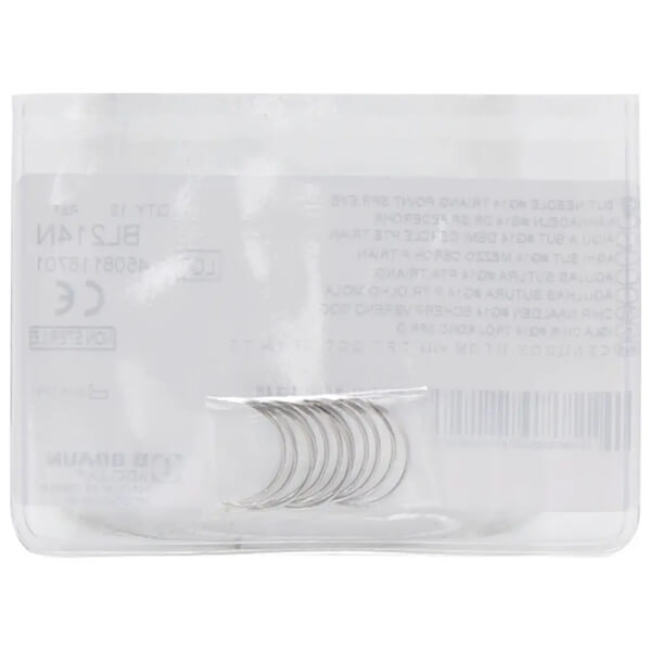 Aghi Chirurgici per Suture (12 pz) - Ago 1/2 punta triangolare 14 Img: 202507191