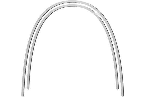 Arco rettangolare in acciaio - Forma naturale (10u)-.016"x.016" Inferior Img: 202010171