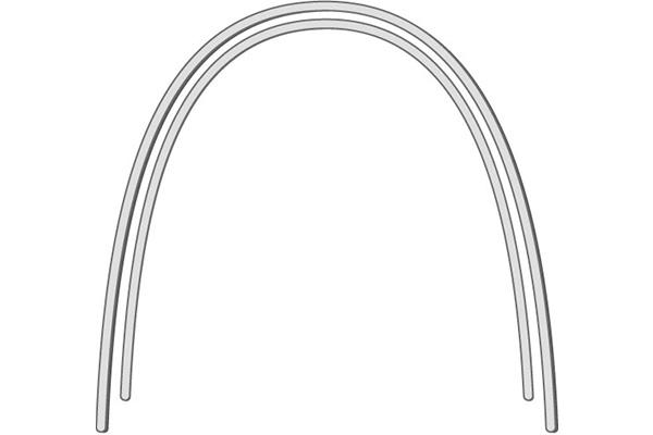 Arco in acciaio estetico rettangolare- Forma naturale (5u)-.016"x.016" Inferior Img: 202010171