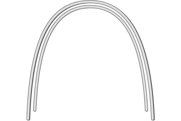 Arco in acciaio estetico rettangolare- Forma naturale (5u)-.016"x.022" SUPERIORE Img: 202010171