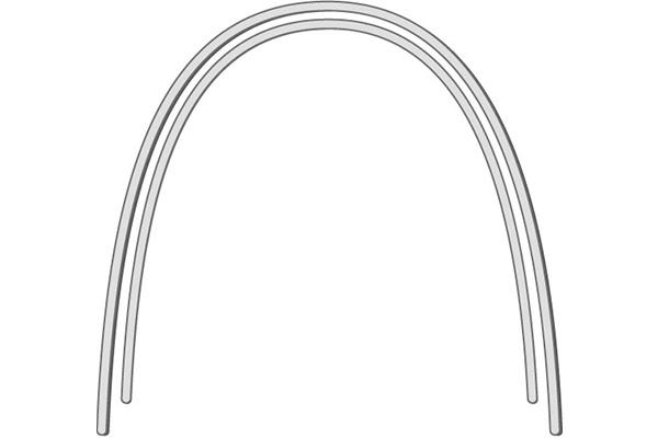 Arco NiTi Estetico Rettangolare - Forma Natural (10u)-.016"x.016" Inferior Img: 202010171