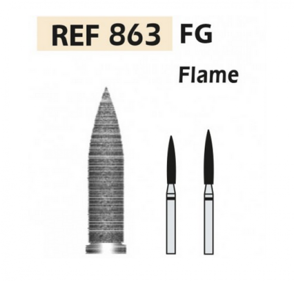 Chiama 863 frese diamantate FG turbina (5U.) (863-016 XF GIALLO) Img: 201811031
