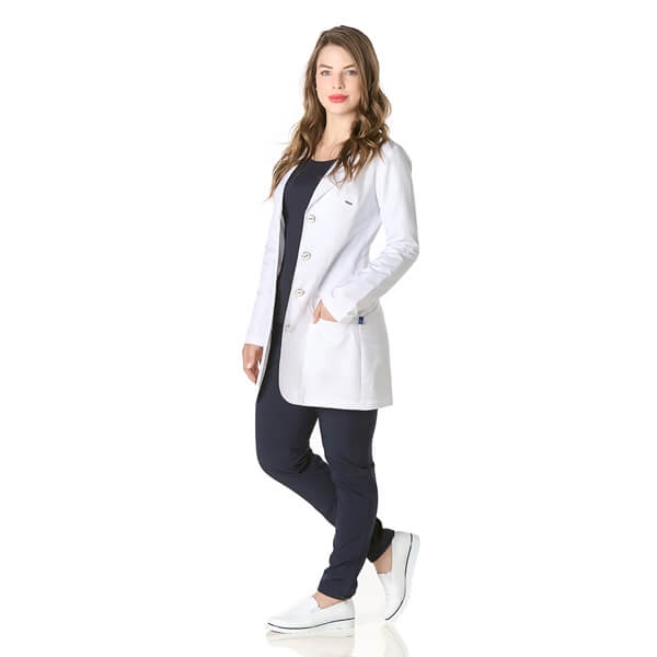 Camice Sanitario Taylor Donna - Repellente Antibatterico - XS - Bianco Img: 202212241