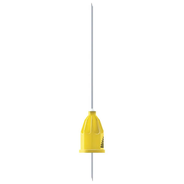 Acciaio indolore: cannule per iniezione monouso Transcodent (100 pezzi) - G27 0,4 x 37 mm -100 Ud - Giallo Img: 202503151