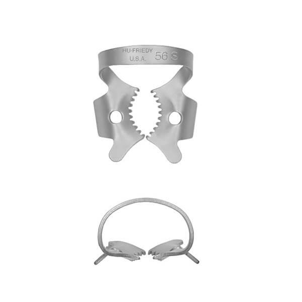 Clamps Satin Steel per Diga di Gomma - 56S Molari Grandi  Img: 202303041