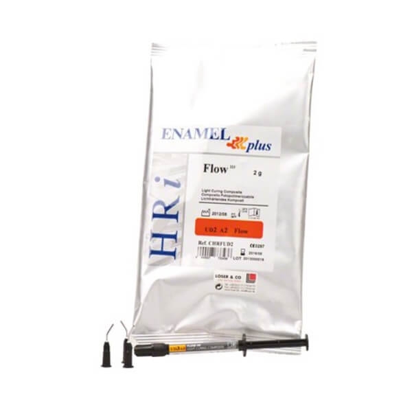 Enamel plus HRI: Composito Flow HF per denti posteriori in siringa (2 gr) - 1 siringa da 2 gr - Colore: UD2 Img: 202307011