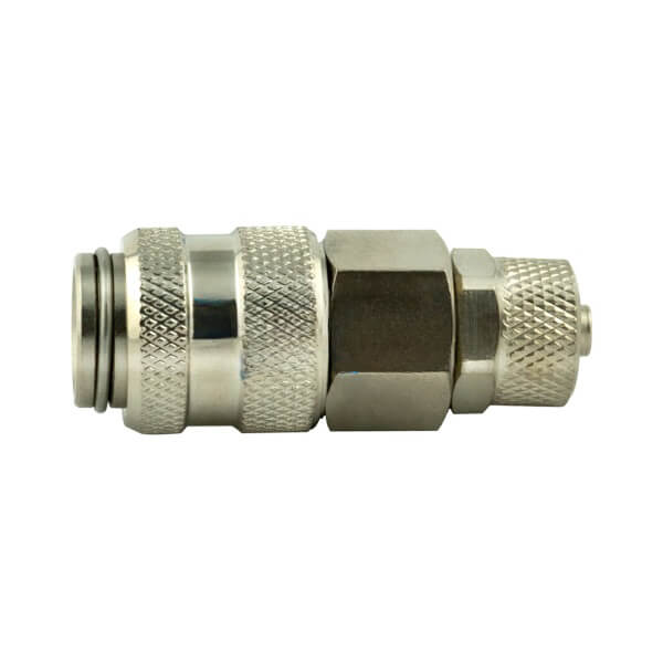 Connettore Idraulico A Sgancio Rapido FF Piatto - Anti-perdite Con Tappo Valvola Per BSP 1/4 3/8 1/2 3/4 - Foto 6