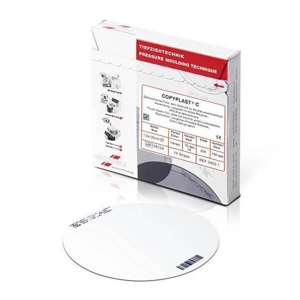Copyplast C: Lastre termoplastiche viscoelastiche da 1 x 125 mm - Rotondo (100 pezzi) Img: 202304081