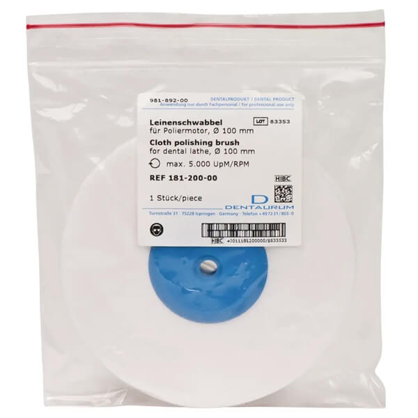 Spazzola di lino per lucidatrice (100 mm) - 1 unità - 100 mm. Img: 202503151