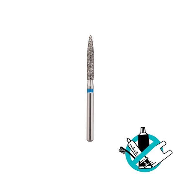 Fresa di Diamante FG Fiamma 863 (250) - (5 pz) - T: 14 - G: Medio - L: 10,0 mm Img: 202510182