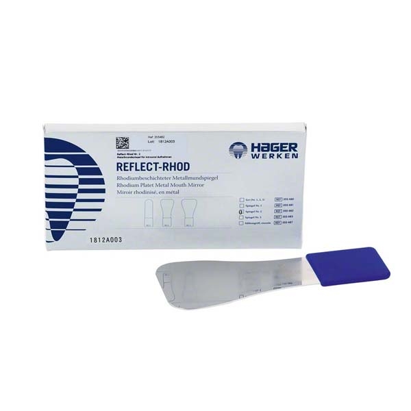 Reflect-Rhod: Specchio orale in metallo rodiato Img: 202308191