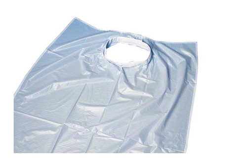 Bavaglino di plastica lavabile P/Pazienti (70 × 60 Cm)- Denta