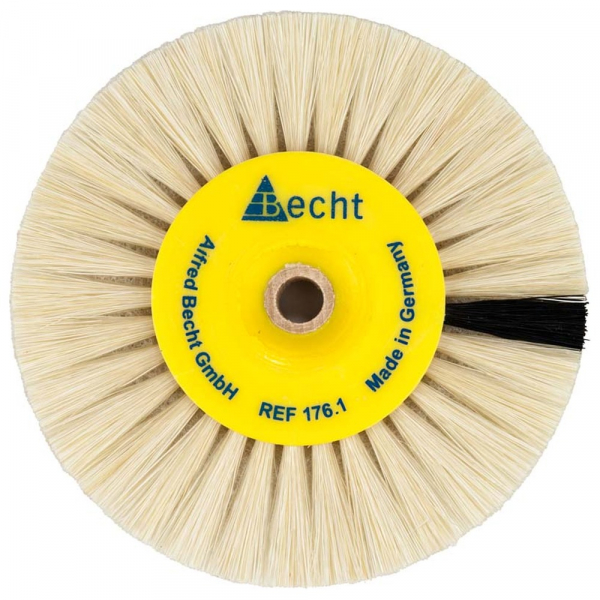 Spazzola con inserto tondo con 3 file di setole in nylon e 2 file di pile - Diam: 40/80 mm Img: 202508091