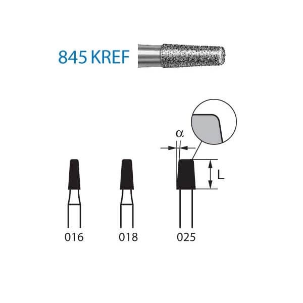 Frese 845KREF.314. Flat Conical Diamond FG (5 unità) - 845KREF.314.016 Img: 202306031