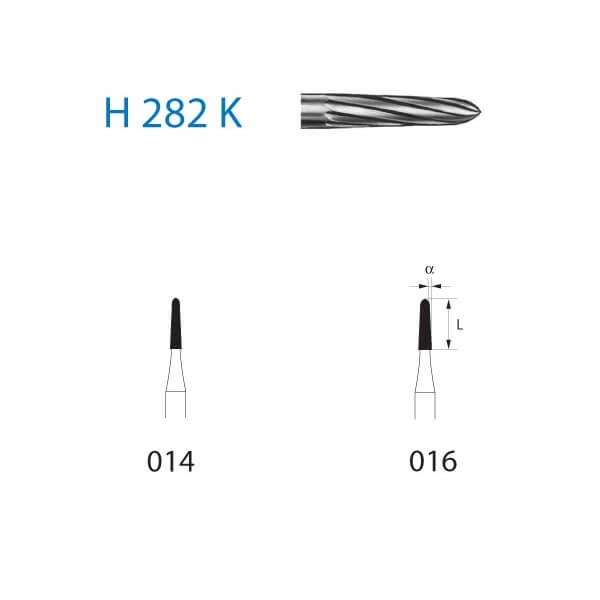 Fresa H282K.204 per la preparazione delle corone (5 pz.) - 012 Img: 202306031