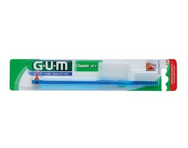 Gum Classic: Spazzolino da denti curvo - 42 ciuffi con testa grande Img: 202107311