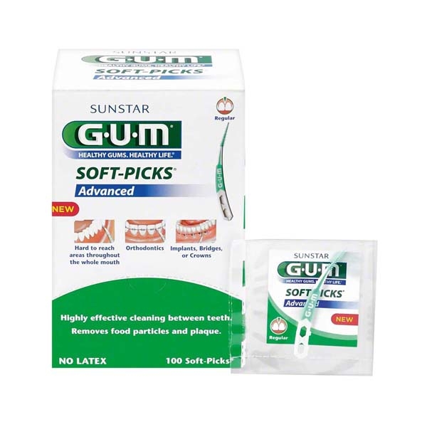 Gum Soft-Picks Advance: Scatola di scovolini interdentali (100 pezzi) - Medie Img: 202306031