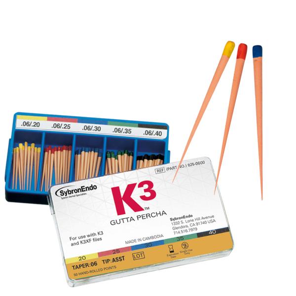 K3 PUNTAS guttaperca CONICIDAD.04 No. 20 (50U.) ENDODONCIA Img: 202111131