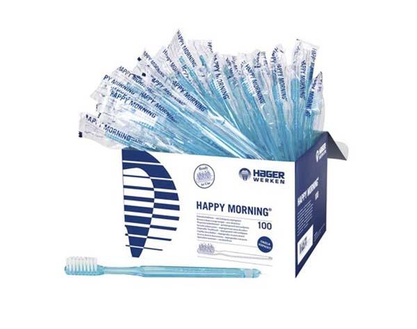 Happy Morning®: Spazzolini da Denti Monouso (100 u.) - Spazzolini da denti senza dentifricio Img: 202105221