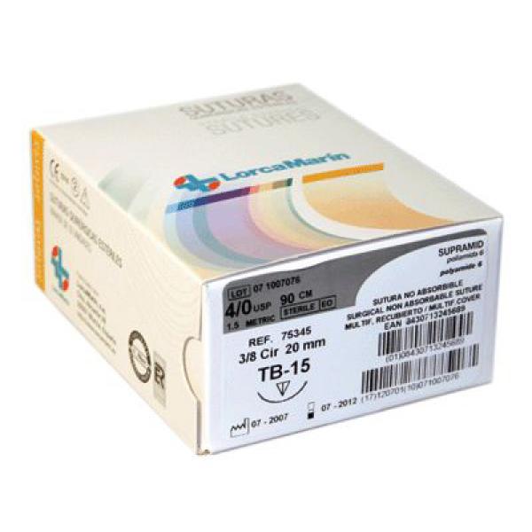 Sutura Nylon monofilamento blu