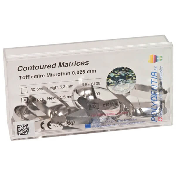 Matrici Tofflemire Spessore 0,025 mm (30 pezzi) - 6.3 mm. Img: 202503151