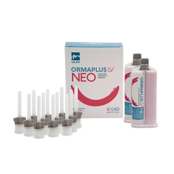 Ormaplus Neo LV: Silicone additivo a bassa viscosità - 2 x 50 ml - F: Regolare + 12 punte Img: 202601241