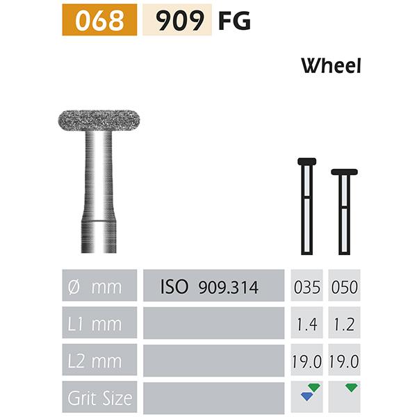 frese FG diamond ISO 909-314-524-035 BLU / trasp. X5UDS. Img: 201807031