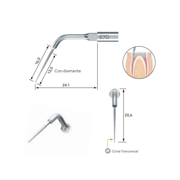 E7D Punta ad ultrasuoni per endodonzia NSK