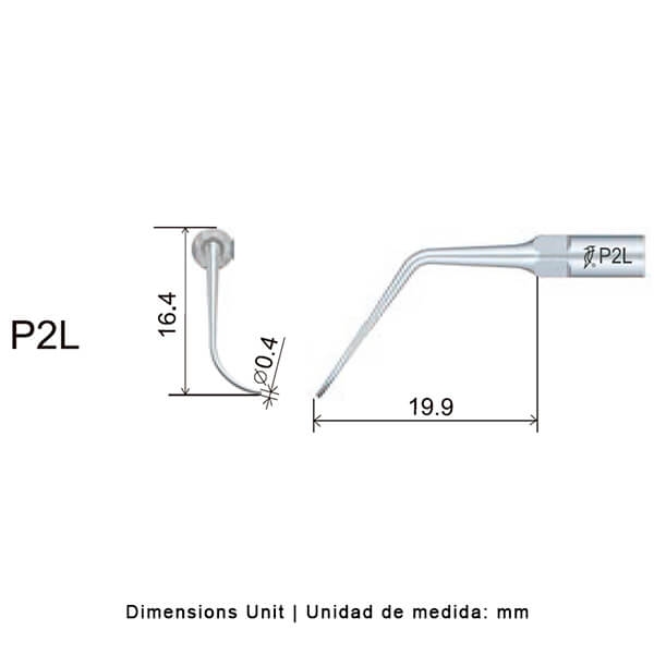Punta ad ultrasuoni per peridonzia - P2L Img: 202304151