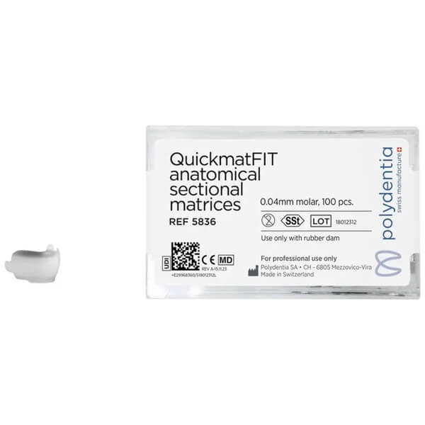 QuickmatFIT: Stampi sezionali in acciaio inossidabile da 0,04 mm - Molare profondo (25 pezzi) Img: 202503151