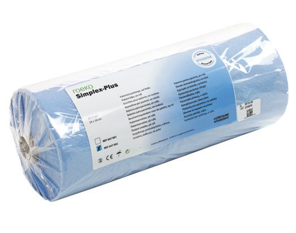 Simplex-Plus: Bavaglino blu per pazienti (120 unità) - Rotolo da 120 unità Img: 202406081