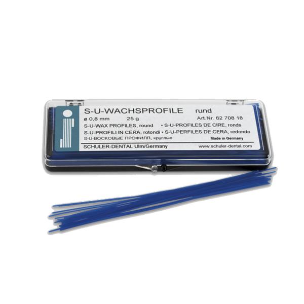 Profilo della cera blu per protesi - 0.8 mm tondo 25 g Img: 201908031