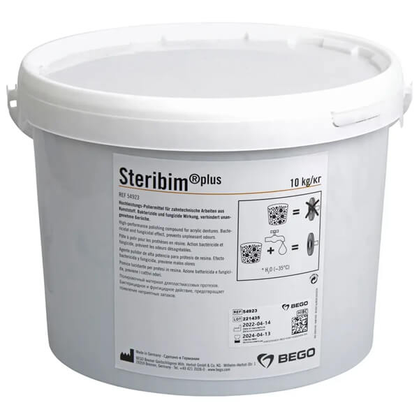 Steribim Plus: Agente lucidante per protesi in plastica - Bote-10kg Img: 202503151