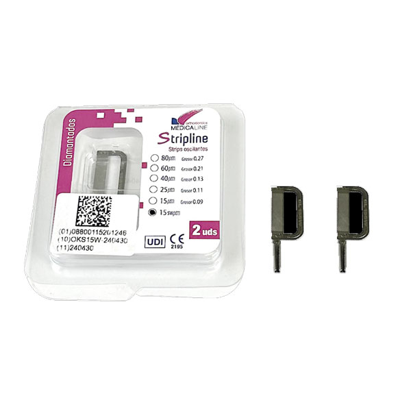 Stripline: Strisce abrasive oscillanti (2 unità) - Stripline 40 - 40 µm - 0,13 mm - Contorno. Img: 202508091