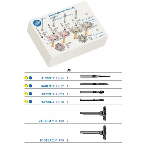 Kit lucidatura composito serie Q (4 frese + 4 coppe) PORTA FRESE LUCIDATO Img: 202202121