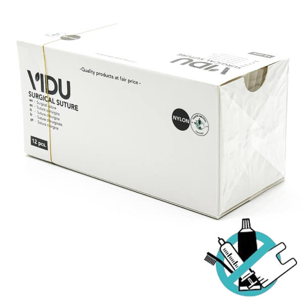 Sutura in nylon monofilamento non assorbibile (12 pz) - F: 1/2 Cerchio -P: Triangolare -C: 4/0 -M: 1,5 -L.H: 75 cm -L.W: 22 mm Img: 202509201