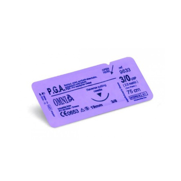 Sutura Chirurgica PGA 7/0 Extra Tagliente Cerchio 3/8 (12 pz) - F: 3/8 Circolare Inverso - C: 6/0 - L.: 12 mm Img: 202507191