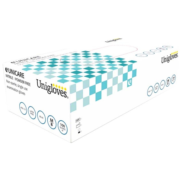 UNICARE: Guanti morbidi in nitrile (100 pezzi) - TAGLIA M Img: 202306031