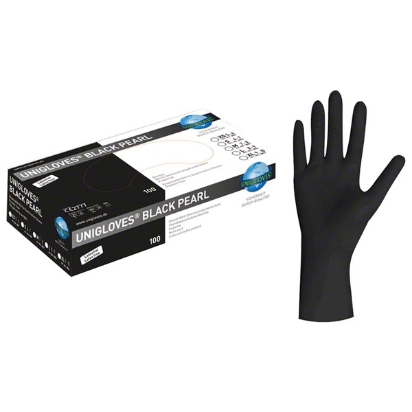 BLACK PEARL: Guanti in nitrile nero (100 unità) - TAGLIA S Img: 202306031