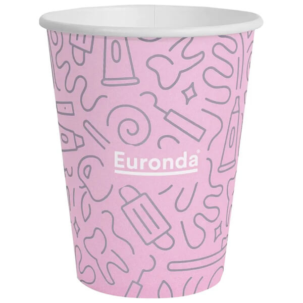Vasos di Carta Graffiti: Bicchieri Monouso 180 ml (1000 pezzi) - ROSA Img: 202507191