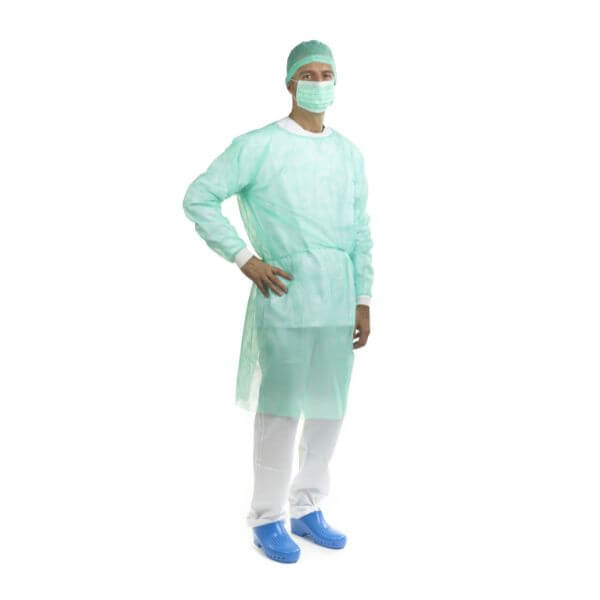 Camice idrorepellente verde c / polsini (50u) Img: 202601101