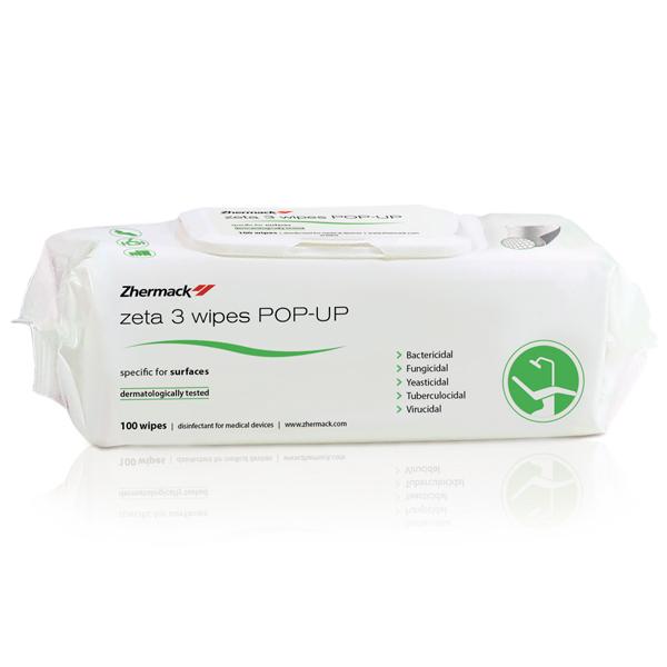 Zeta 3 Wipes Pop Up - Salviette disinfettanti pronte all'uso (100 u.) -  ZHERMACK