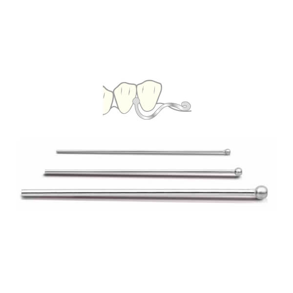 Ganci Crimpabili Ortodontici &ndash; Coppia Con Molla, Bottoni Linguali, Corto O Lungo, Metallici