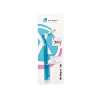 Pic-Brush®: Spazzole interdentali con supporto e ricambi - Supporto blu trasparente + pennello Img: 202108071