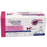 Sutura Monofilamento di Poliamide Nera (12 pz) - F: 3/8 Cerchio -C: 3/0 -L.H: 75 cm -L.W: 19 mm Img: 202509201