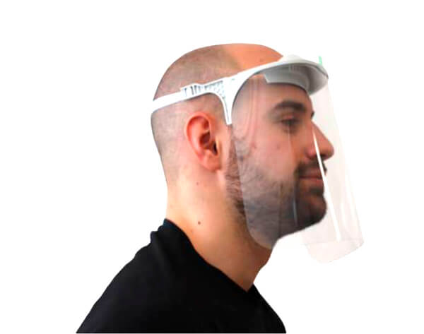 Visiera Protettiva Gialla Con Cuffie Antirumore - Certificata CE Per Lavori In Giardino E Agricoltura