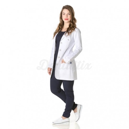 Bata Sanitária Taylor Mulher Repelente Antibacteriano  - XS - Branco Img: 202209101