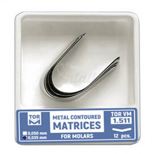 Matriz de Metal Contornado para Molar de 7 mm (12 pcs) - 0.050 mm Img: 202107311