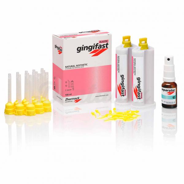 GINGIFAST ELASTIC SILICONAS (2x50ml.+12pnts intraorales) IMPRESION