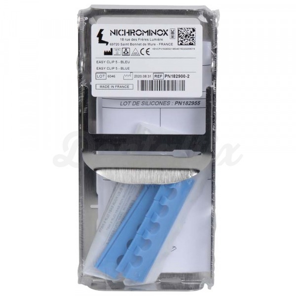 Easy-Clip: Bandeja com Inserção de Silicone para Instrumentos - Azul (5 instrumentos) Img: 202411301